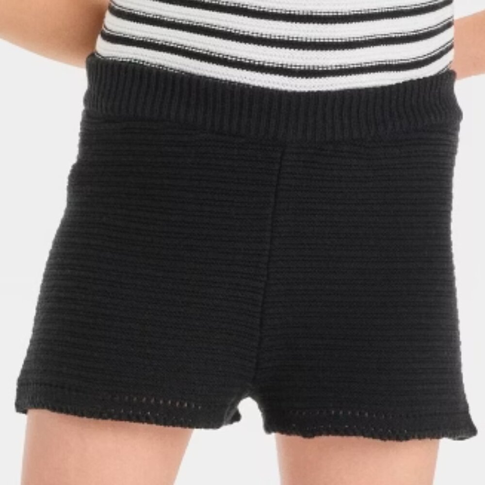 NEW Girls' Sweater Shorts - Cat & Jack™ Black Midweight Knit